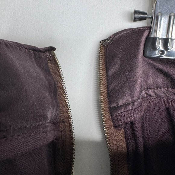 Easel‎ Linen Blend Plum Women's Sz 12 Straight Leg Pants Summer Work Pants - Picture 4 of 6